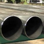 Large diameter plastic coated straight seam welded pipe