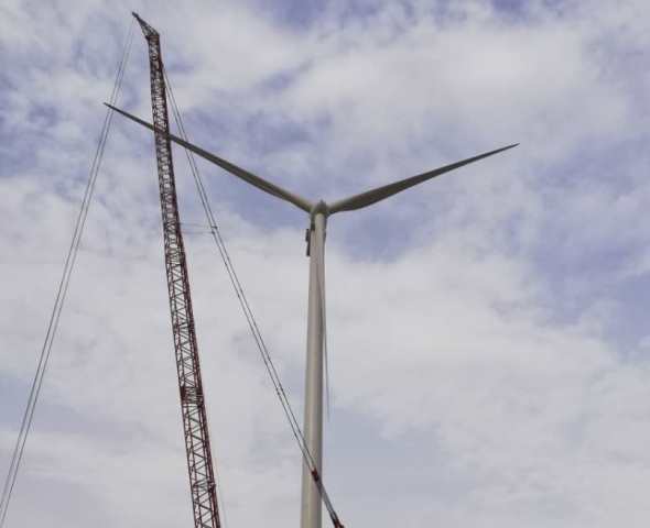 Turbines Erected at Taiba N’Diaye wind farm in Senegal