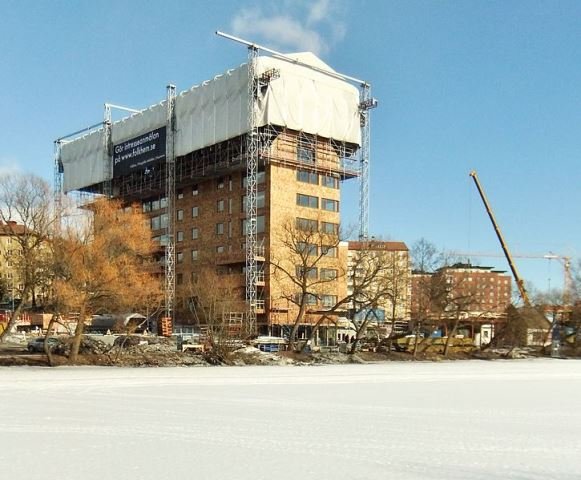 An eight-storey wooden house in Sweden