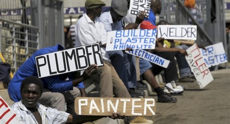 South Africa records highest unemployment rate in modern times
