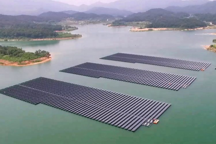 Construction of Seychelles floating solar PV plant suspended