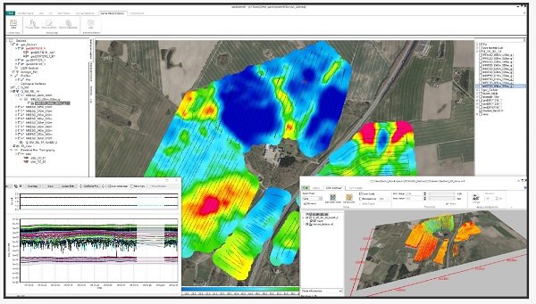 AGS Workbench is a comprehensive software package for processing, inversion, and visualization of geophysical and geological data. The AGS Workbench package is based on a GIS interface and includes dedicated data processing modules for various geophysical data types. The package integrates all workflow steps from processing the raw data to the final visualization and interpretation of the inversion models.