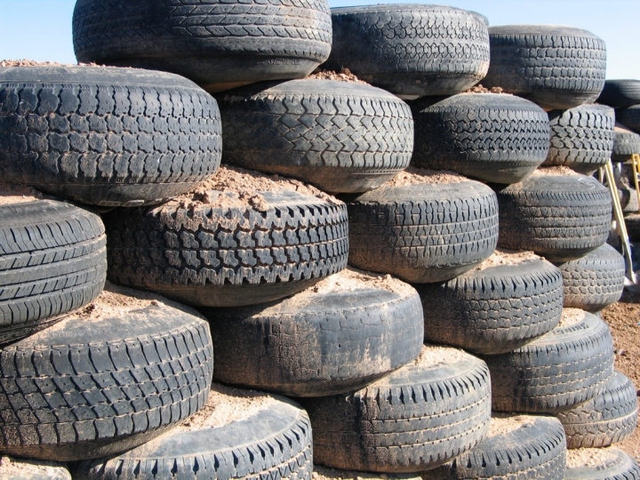 Using Recycled Tires for Building Construction Research