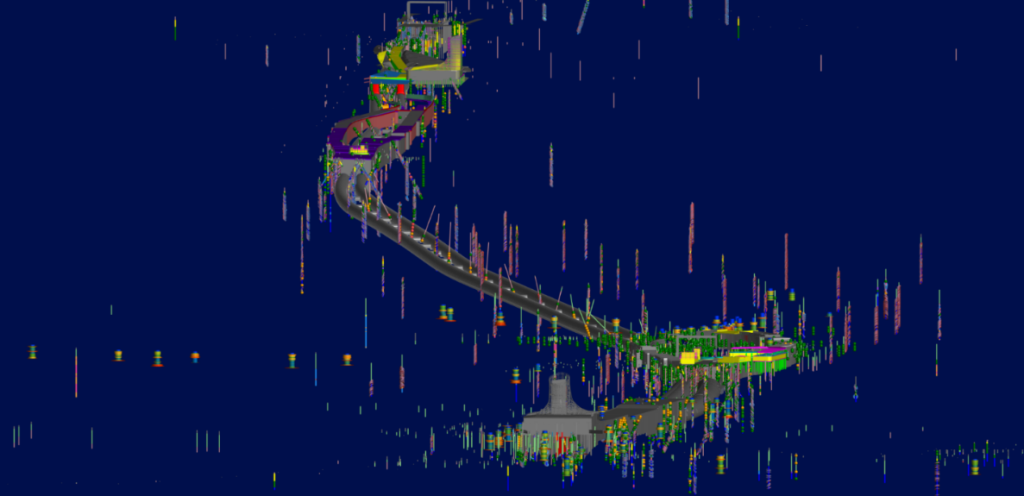 Above: 3D project modelling with Leapfrog Works