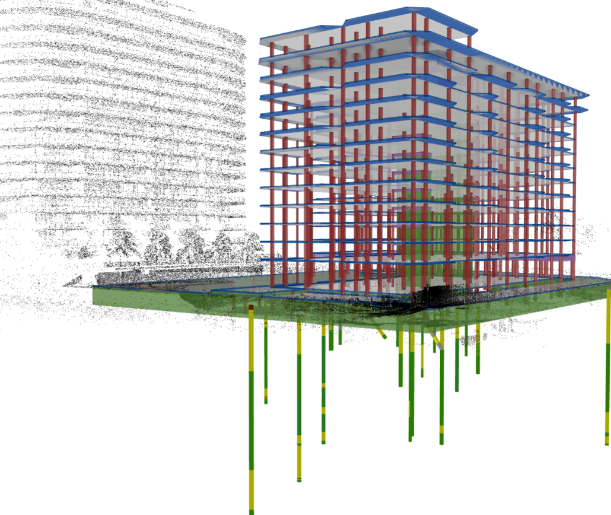 Above: Dataforensics Building 3D BEM with Subsurface and LIDAR