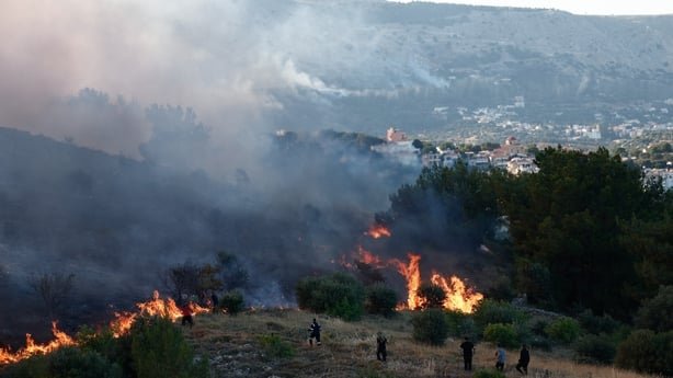Wildfires Ravage Chios Island in Greece
