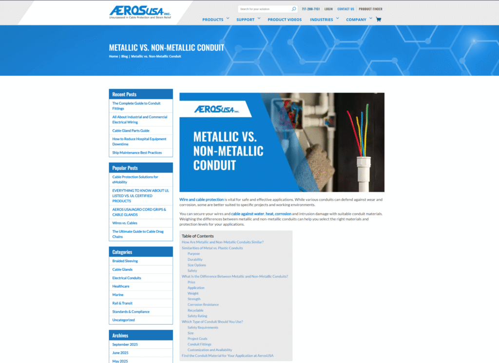 Cost of Metallic vs. Polyamide Conduits