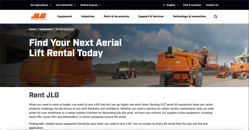 aerial equipment rental companies