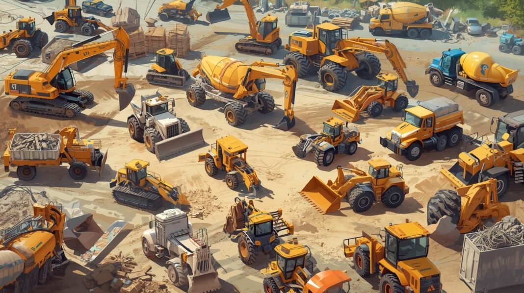 9 common heavy construction equipment with names and functions