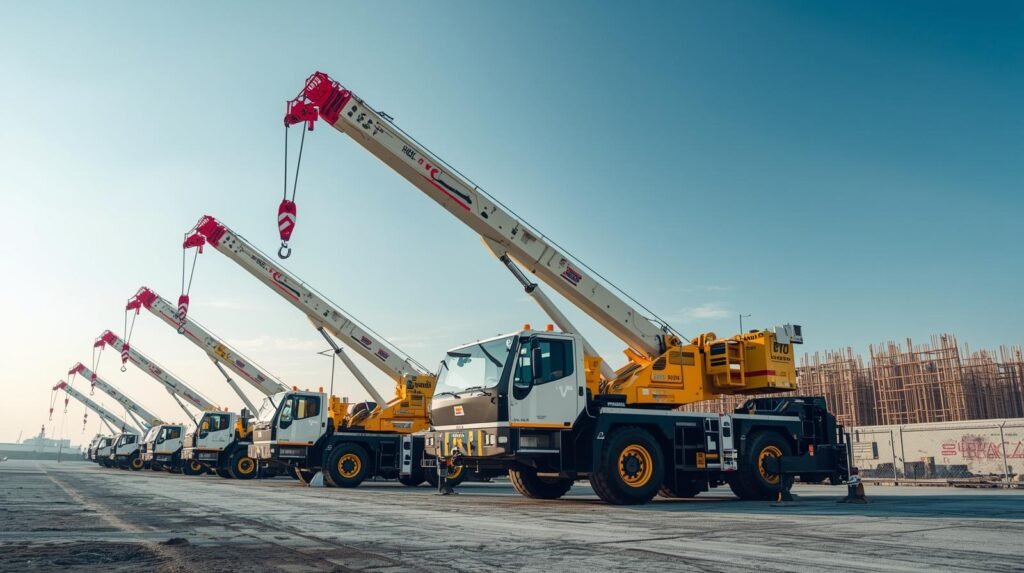 Mobile Cranes: Mounted on trucks for easy transport