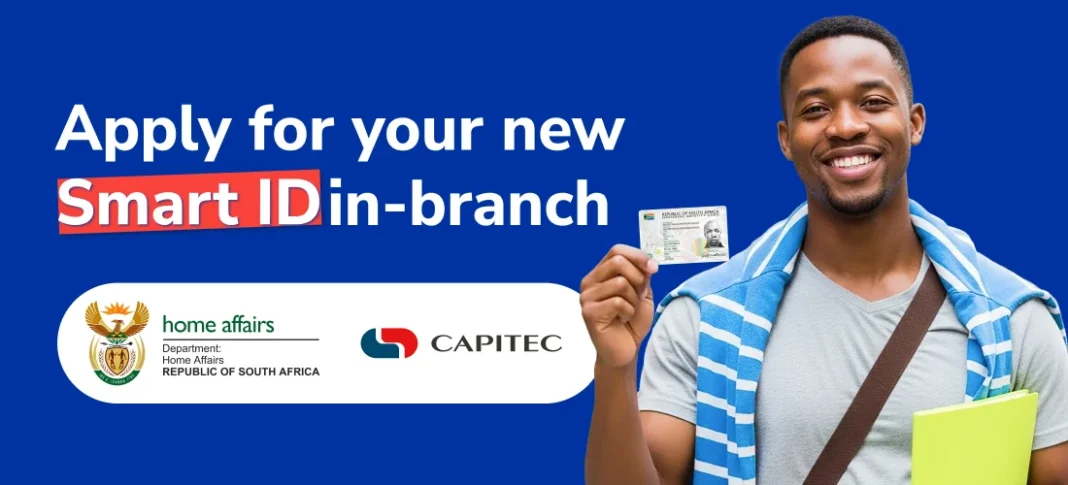 Capitec has partnered with the Department of Home Affairs to offer Smart ID applications in-branch — no appointment needed, paperless, and done in under five minutes for R150.