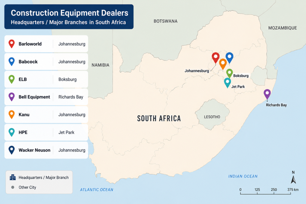 Create a simple map showing headquarters or major branches.